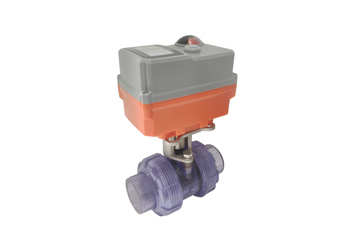 電動透明PVC球閥